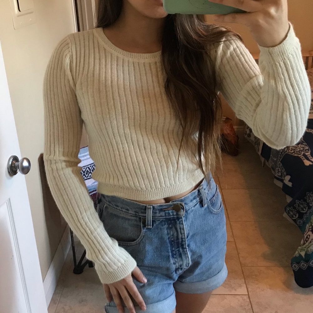 Reformation Silk/Alpaca Cropped Sweater